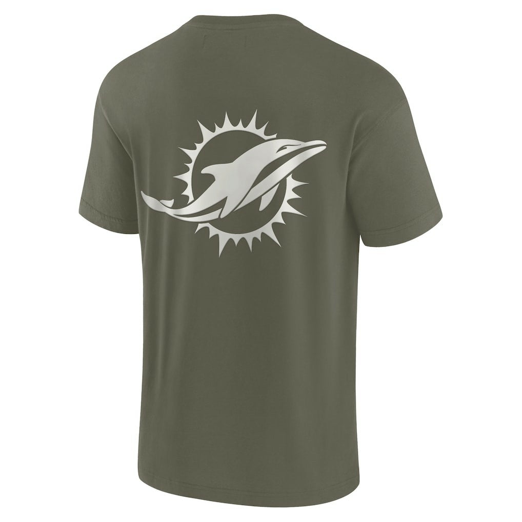 Miami Dolphins Unisex Elements Super Soft Short Sleeve T-Shirt Olive | Fanatics