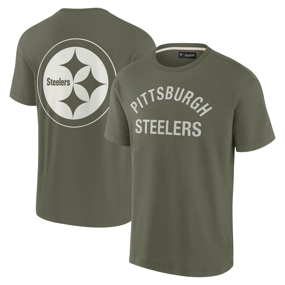 Pittsburgh Steelers Unisex Elements Super Soft Short Sleeve T-Shirt Olive | Fanatics