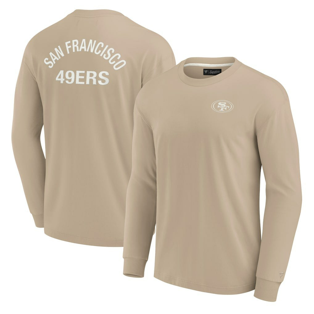 San Francisco 49ers Unisex Elements Super Soft Long Sleeve T-Shirt Khaki | Fanatics