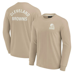 Cleveland Browns Unisex Elements Super Soft Long Sleeve T-Shirt Khaki | Fanatics
