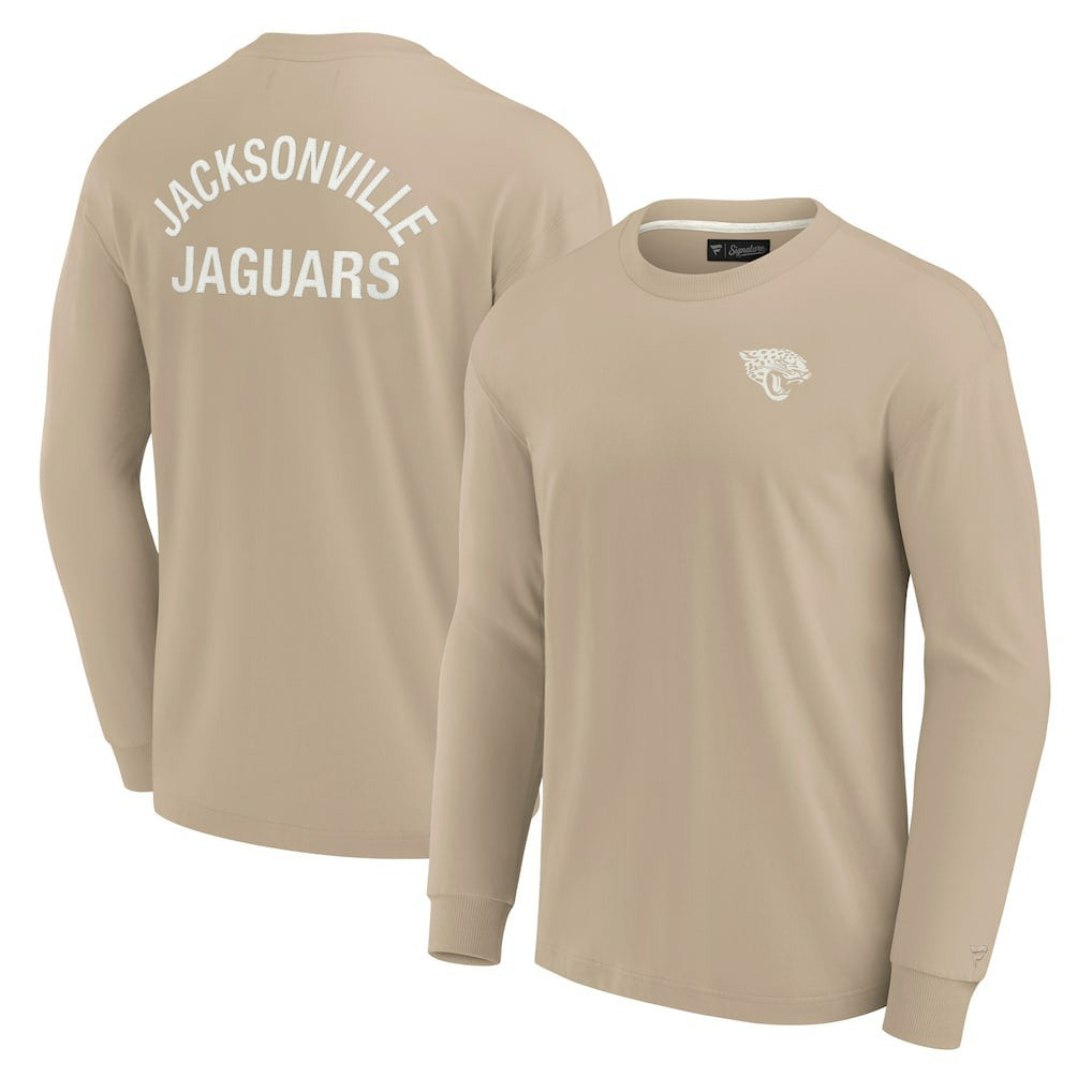 Jacksonville Jaguars Unisex Elements Super Soft Long Sleeve T-Shirt Khaki | Fanatics