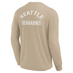 Seattle Seahawks Unisex Elements Super Soft Long Sleeve T-Shirt Khaki | Fanatics