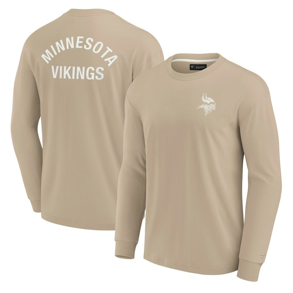 Minnesota Vikings Unisex Elements Super Soft Long Sleeve T-Shirt Khaki | Fanatics