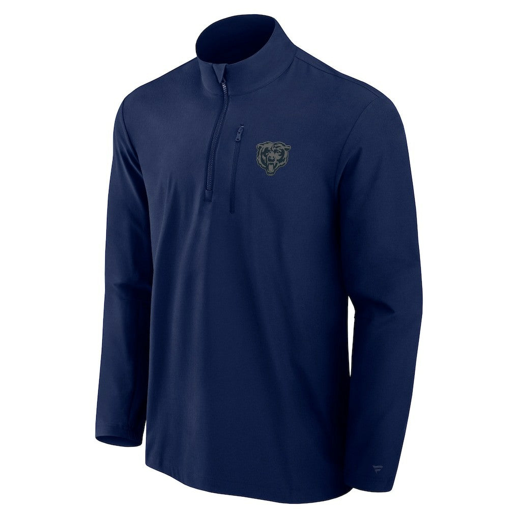 Chicago Bears Front Office Micro Tonal Quarter-Zip Pullover Navy | Fanatics