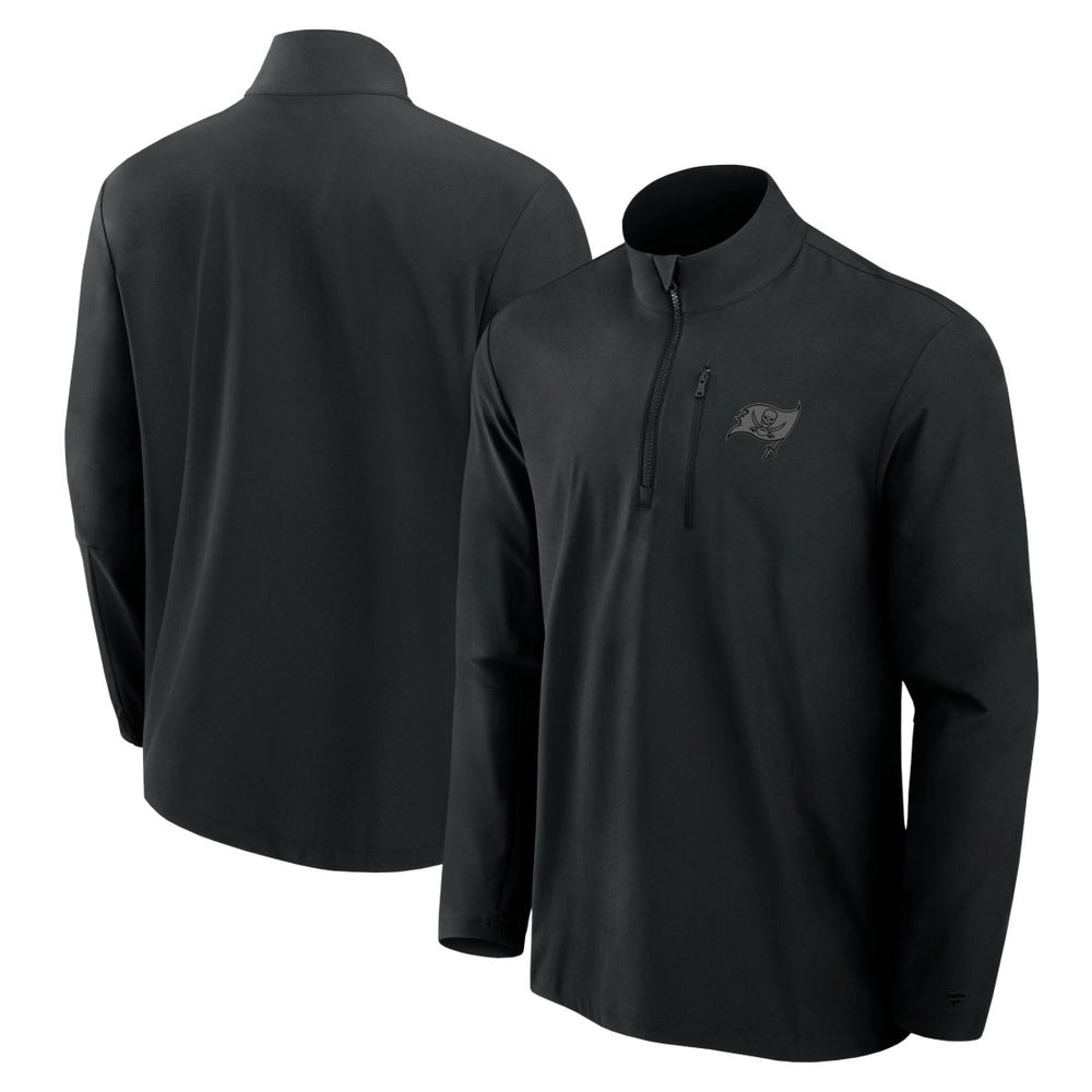 Tampa Bay Buccaneers Front Office Micro Tonal Quarter-Zip Pullover Black | Fanatics