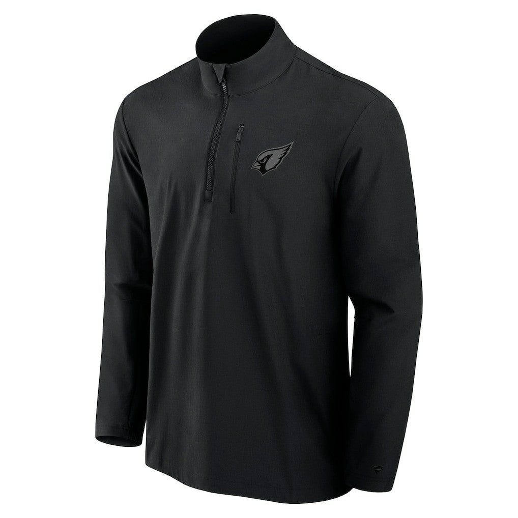 Arizona Cardinals Front Office Micro Tonal Quarter-Zip Pullover Black | Fanatics