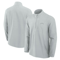 Los Angeles Chargers Front Office Micro Tonal Quarter-Zip Pullover Gray | Fanatics