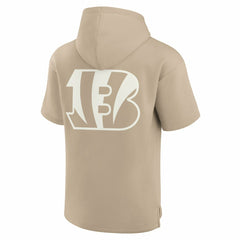 Cincinnati Bengals Unisex Elements Super Soft Fleece Short Sleeve Pullover Hoodie Khaki | Fanatics