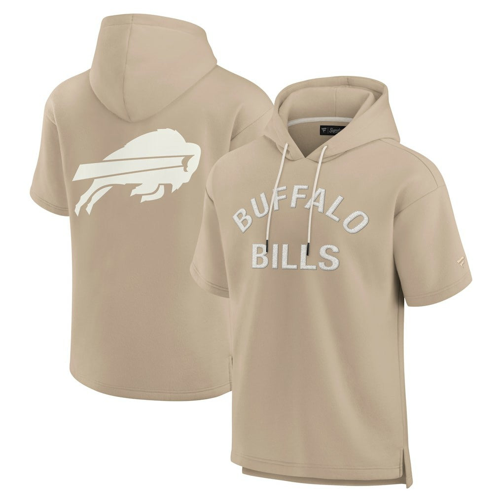 Buffalo Bills Unisex Elements Super Soft Fleece Short Sleeve Pullover Hoodie Khaki | Fanatics