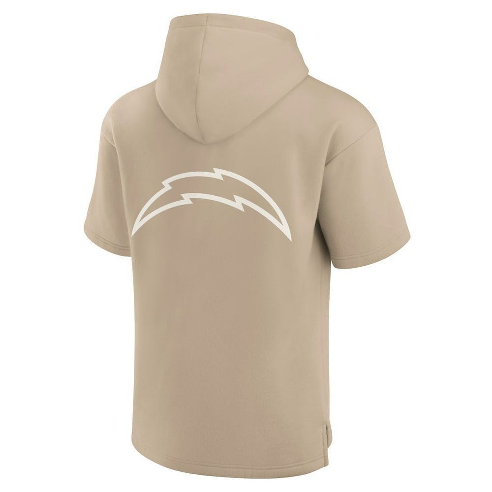 Los Angeles Chargers Unisex Elements Super Soft Fleece Short Sleeve Pullover Hoodie Khaki | Fanatics