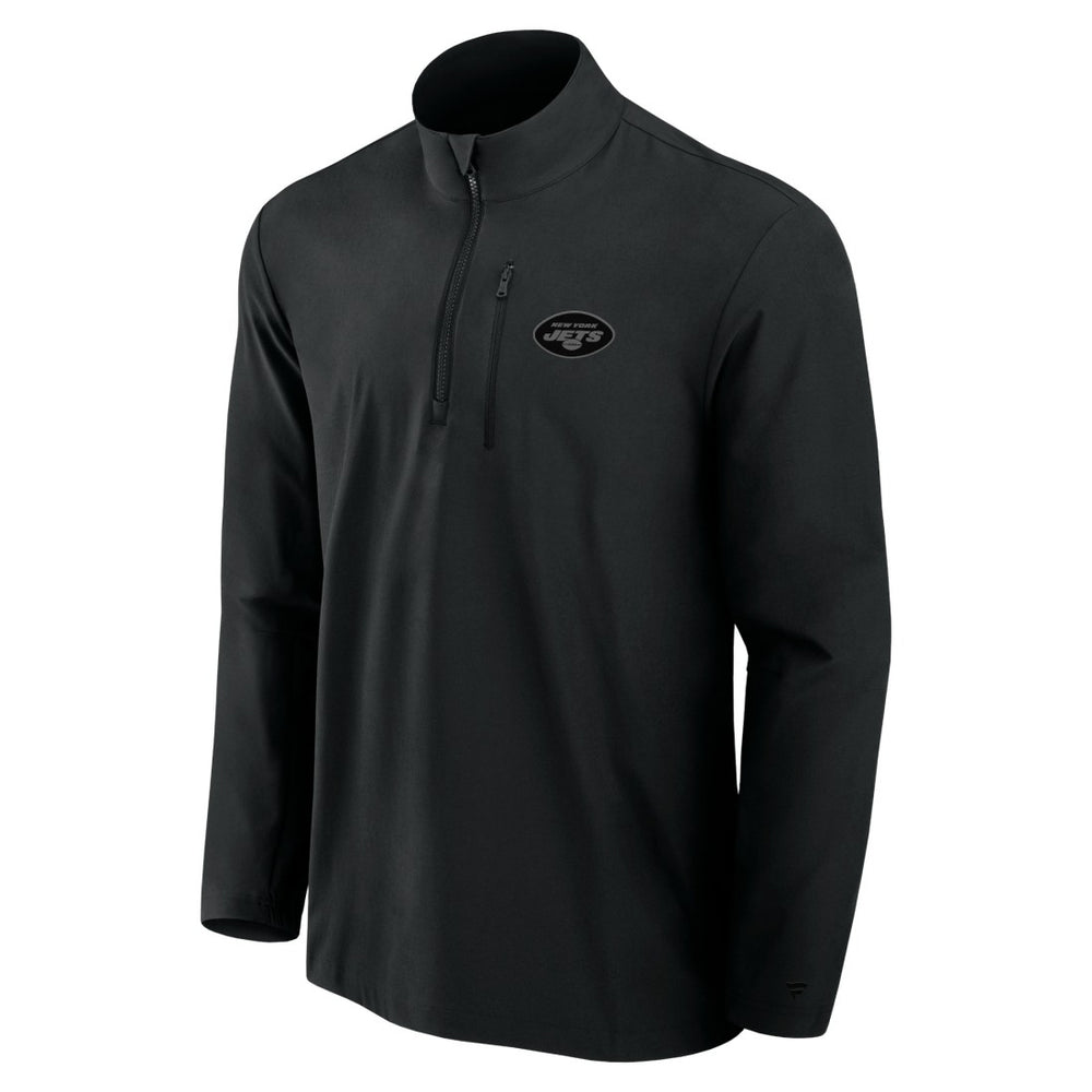 New York Jets Front Office Micro Tonal Quarter-Zip Pullover Black | Fanatics