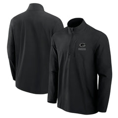 Green Bay Packers Front Office Micro Tonal Quarter-Zip Pullover Black | Fanatics