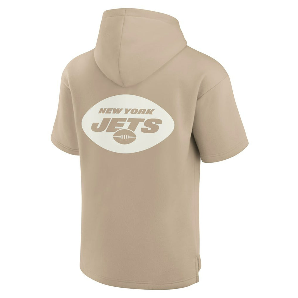 New York Jets Unisex Elements Super Soft Fleece Short Sleeve Pullover Hoodie Khaki | Fanatics