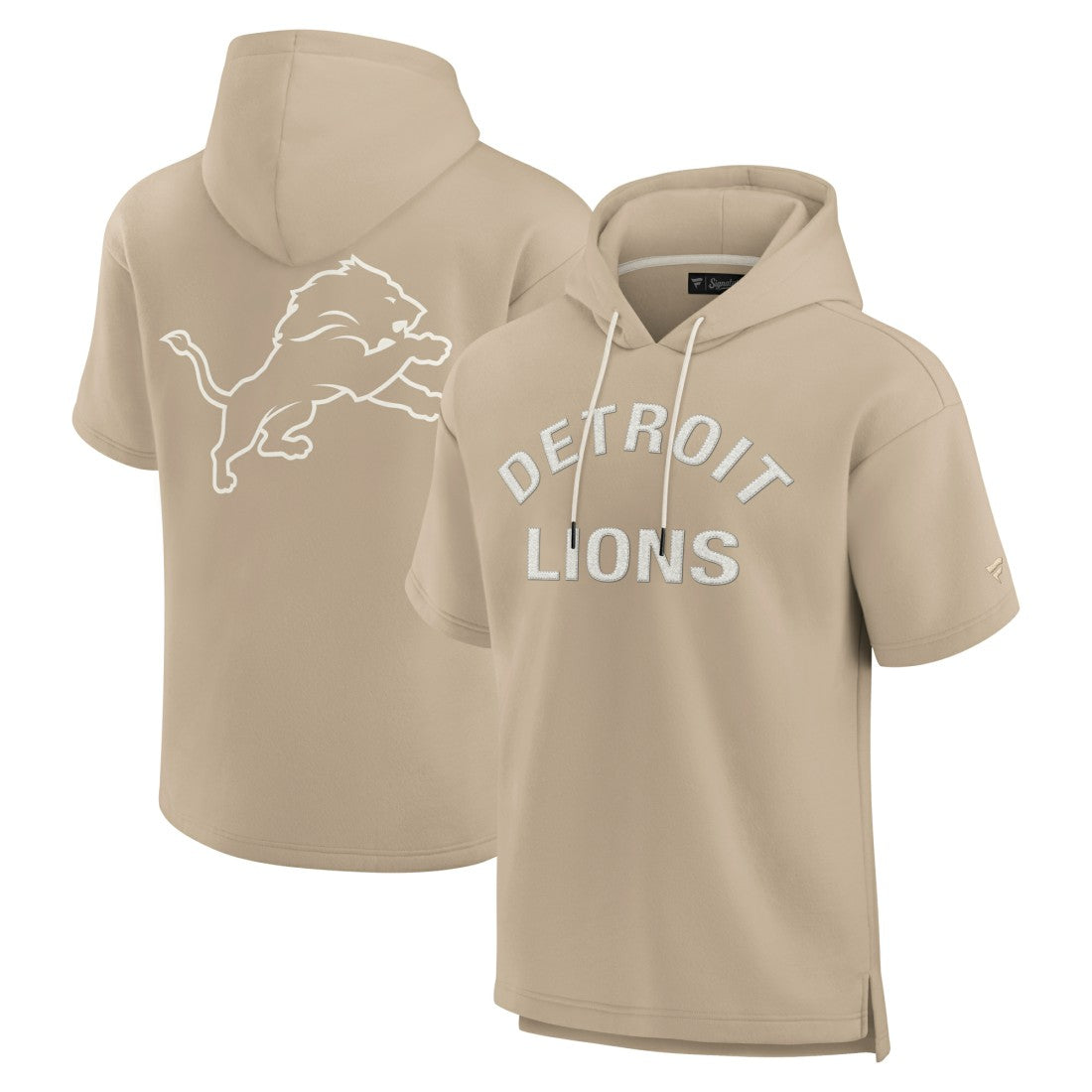 Detroit Lions Unisex Elements Super Soft Fleece Short Sleeve Pullover Hoodie Khaki | Fanatics