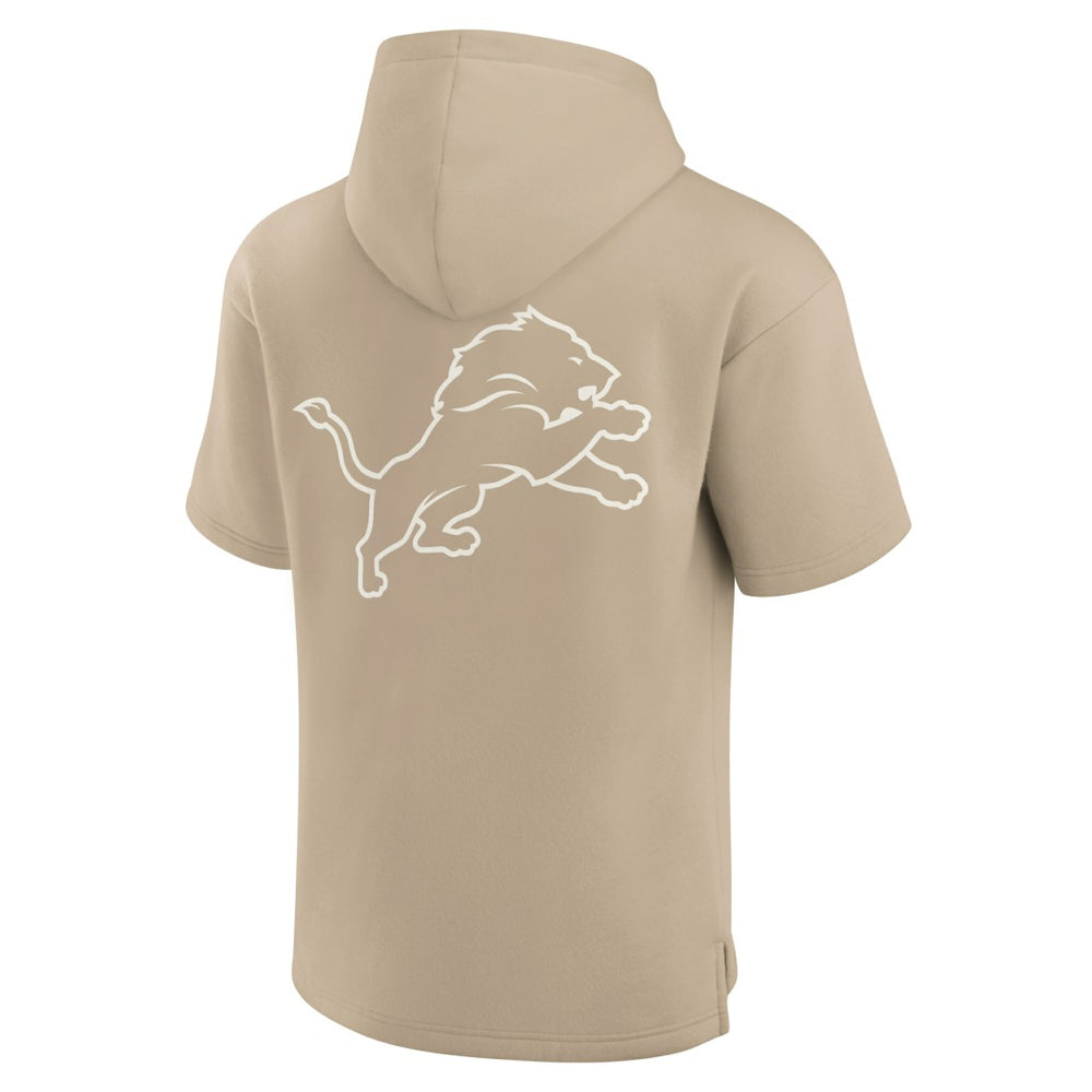 Detroit Lions Unisex Elements Super Soft Fleece Short Sleeve Pullover Hoodie Khaki | Fanatics