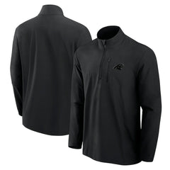 Carolina Panthers Front Office Micro Tonal Quarter-Zip Pullover Black | Fanatics
