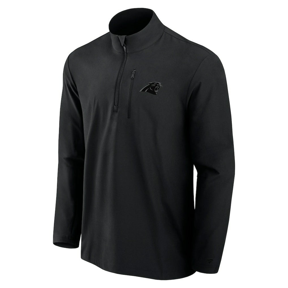 Carolina Panthers Front Office Micro Tonal Quarter-Zip Pullover Black | Fanatics