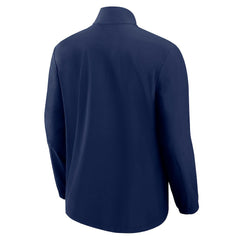 New England Patriots Front Office Micro Tonal Quarter-Zip Pullover Navy | Fanatics