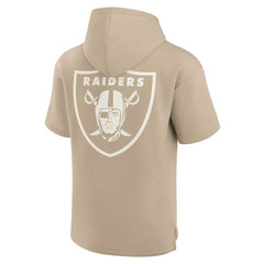 Las Vegas Raiders Unisex Elements Super Soft Fleece Short Sleeve Pullover Hoodie Khaki | Fanatics