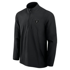 Las Vegas Raiders Front Office Micro Tonal Quarter-Zip Pullover Black | Fanatics