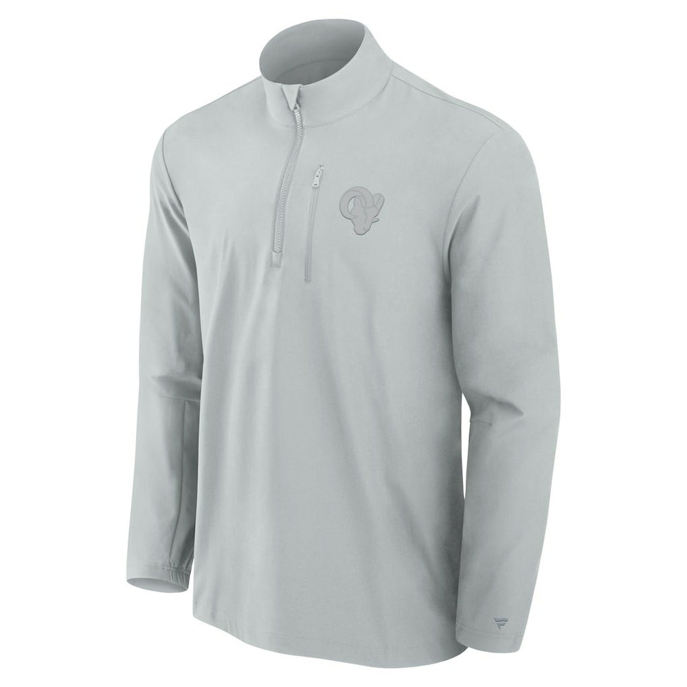 Los Angeles Rams Front Office Micro Tonal Quarter-Zip Pullover Gray | Fanatics