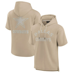 Dallas Cowboys Unisex Elements Super Soft Fleece Short Sleeve Pullover Hoodie Khaki | Fanatics