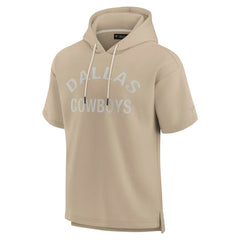 Dallas Cowboys Unisex Elements Super Soft Fleece Short Sleeve Pullover Hoodie Khaki | Fanatics