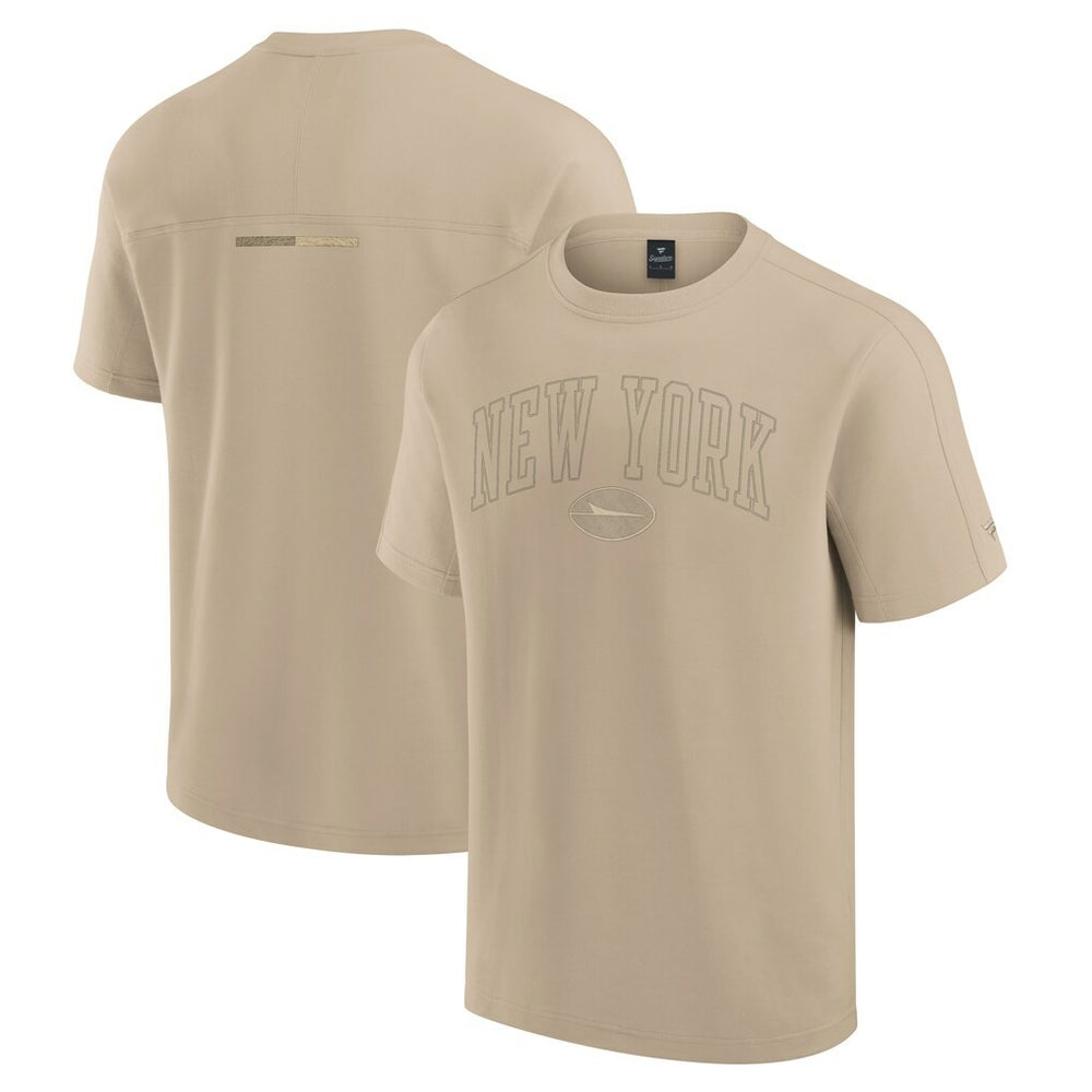 New York Jets Unisex Elements Heavyweight Tri-Blend T-Shirt Khaki | Fanatics
