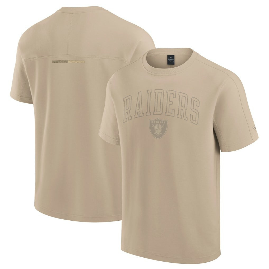 Las Vegas Raiders Unisex Elements Heavyweight Tri-Blend T-Shirt Khaki | Fanatics