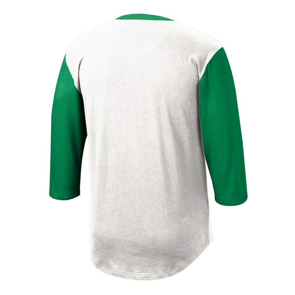 New York Jets Legacy Slub Henley 3/4 Sleeve T-Shirt White | Mitchell & Ness