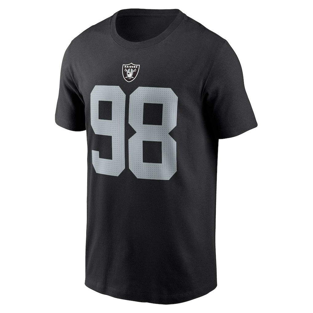 Maxx Crosby Las Vegas Raiders Player Name & Number T-Shirt Black | Nike for Sale