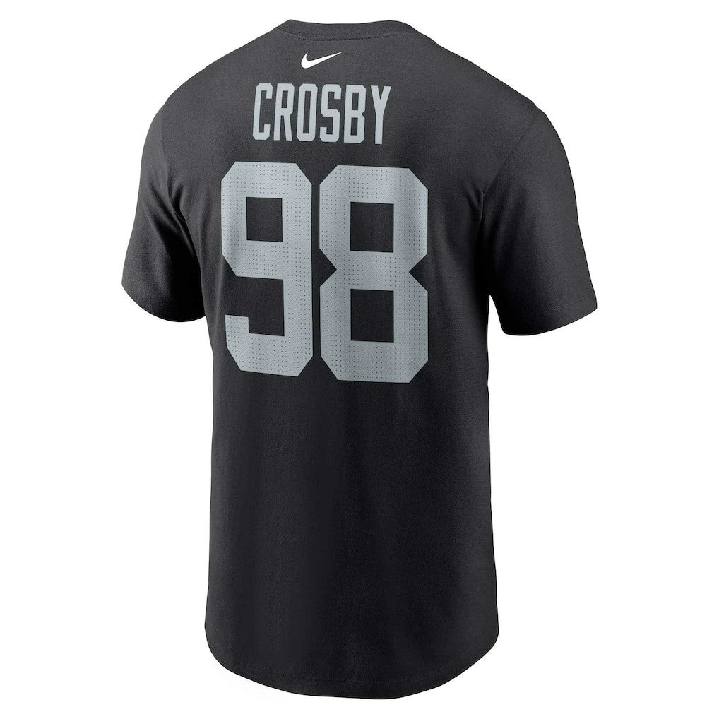 Maxx Crosby Las Vegas Raiders Player Name & Number T-Shirt Black | Nike for Sale