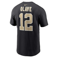 Chris Olave New Orleans Saints Player Name & Number T-Shirt Black | Nike for Sale