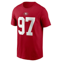 Nick Bosa San Francisco 49ers Player Name & Number T-Shirt Scarlet | Nike for Sale