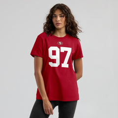 Nick Bosa San Francisco 49ers Women's Player Name & Number T-Shirt Scarlet | Nike for Sale