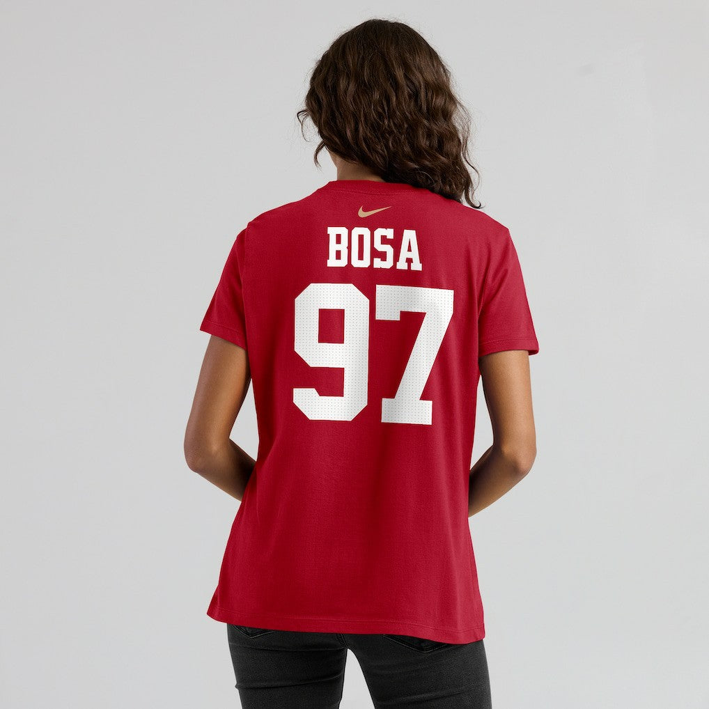 Nick Bosa San Francisco 49ers Women's Player Name & Number T-Shirt Scarlet | Nike for Sale