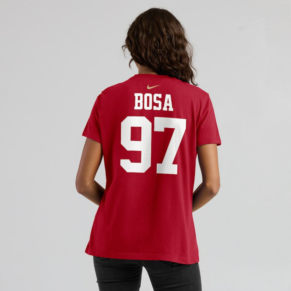 Nick Bosa San Francisco 49ers Women's Player Name & Number T-Shirt Scarlet | Nike for Sale