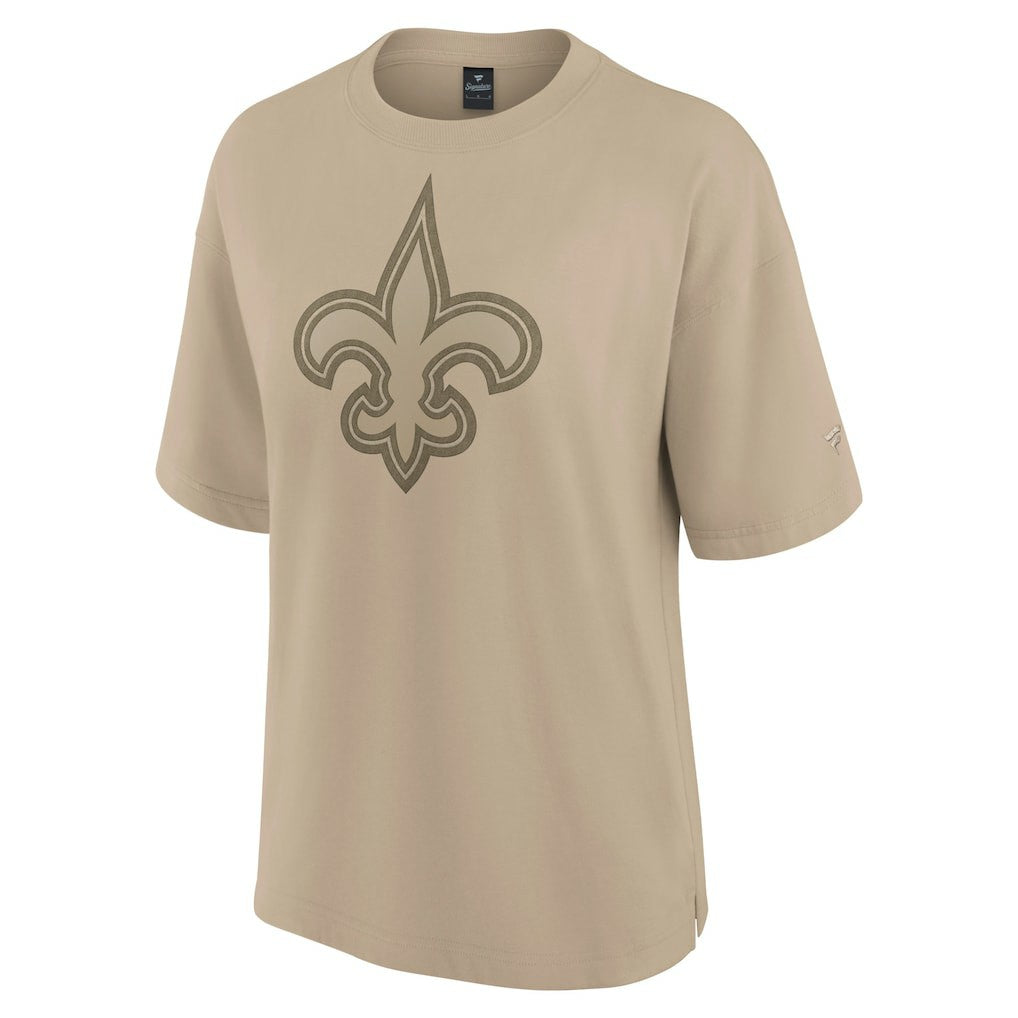 New Orleans Saints Women's Oversized Elements T-Shirt Khaki | Fanatics