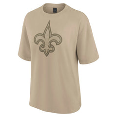 New Orleans Saints Women's Oversized Elements T-Shirt Khaki | Fanatics