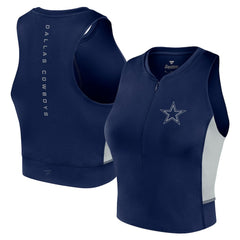 Dallas Cowboys Women's Studio Fitted Gym Tank Top Navy | Fanatics