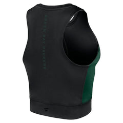 Green Bay Packers Women's Studio Fitted Gym Tank Top Black | Fanatics