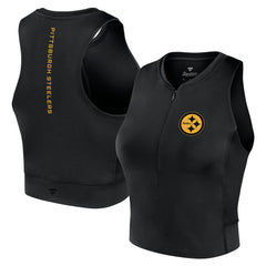 Pittsburgh Steelers Women's Studio Fitted Gym Tank Top Black | Fanatics