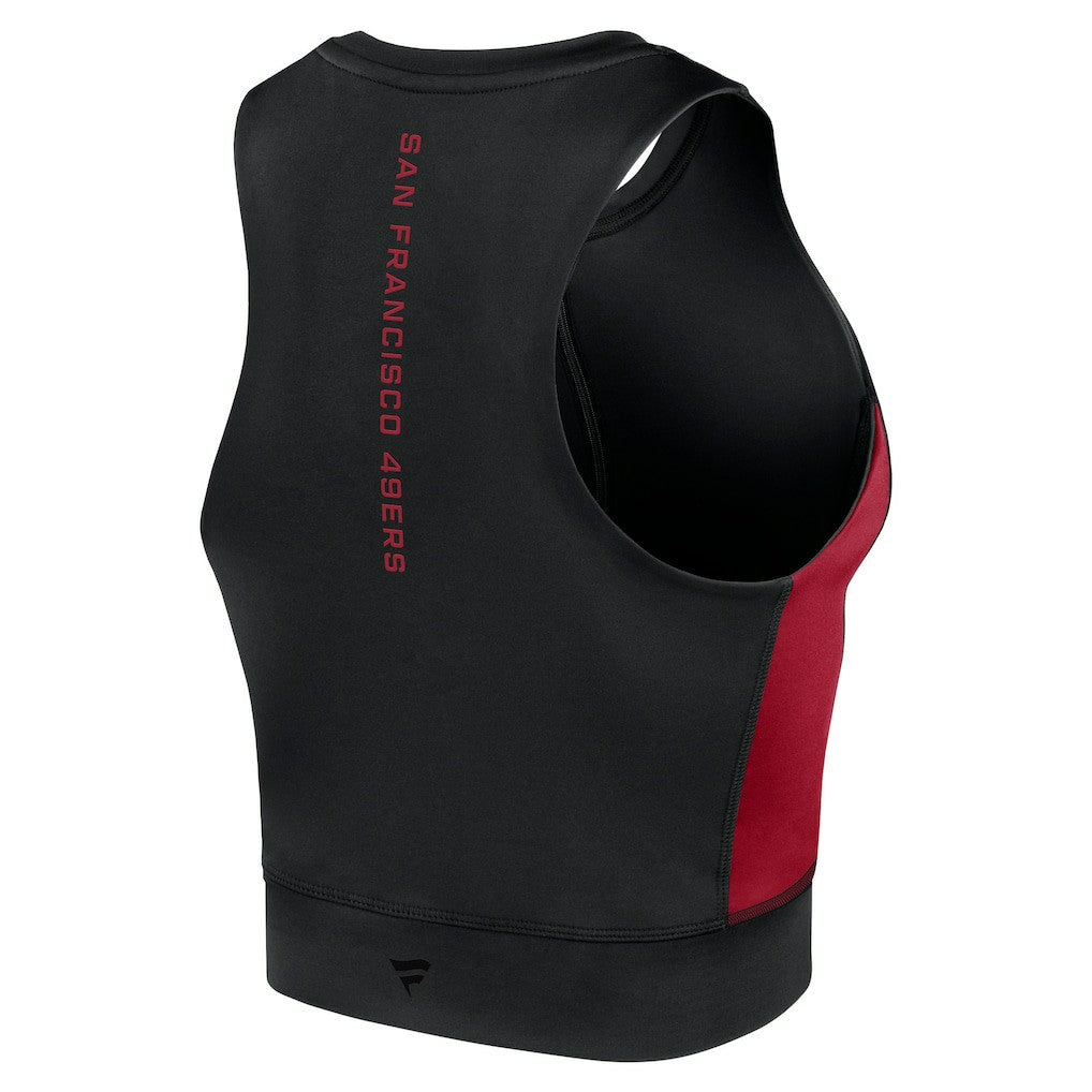 San Francisco 49ers Women's Studio Fitted Gym Tank Top Black | Fanatics