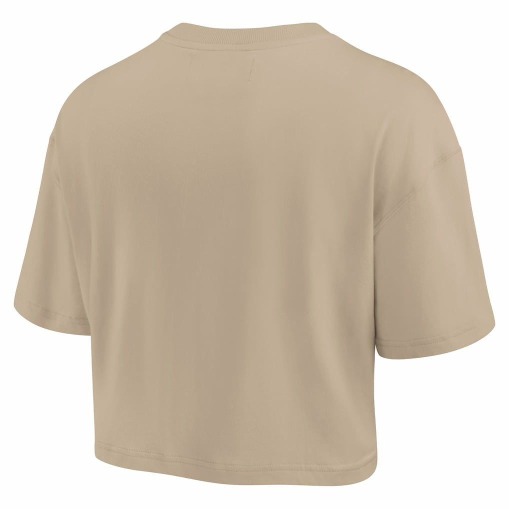 Kansas City Chiefs Women's Elements Super Soft Boxy Cropped T-Shirt Khaki | Fanatics