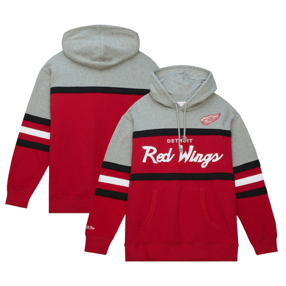 Detroit Red Wings Head Coach Pullover Hoodie - Red/Gray - NHL
