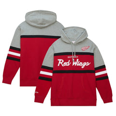 Detroit Red Wings Head Coach Pullover Hoodie - Red/Gray - NHL