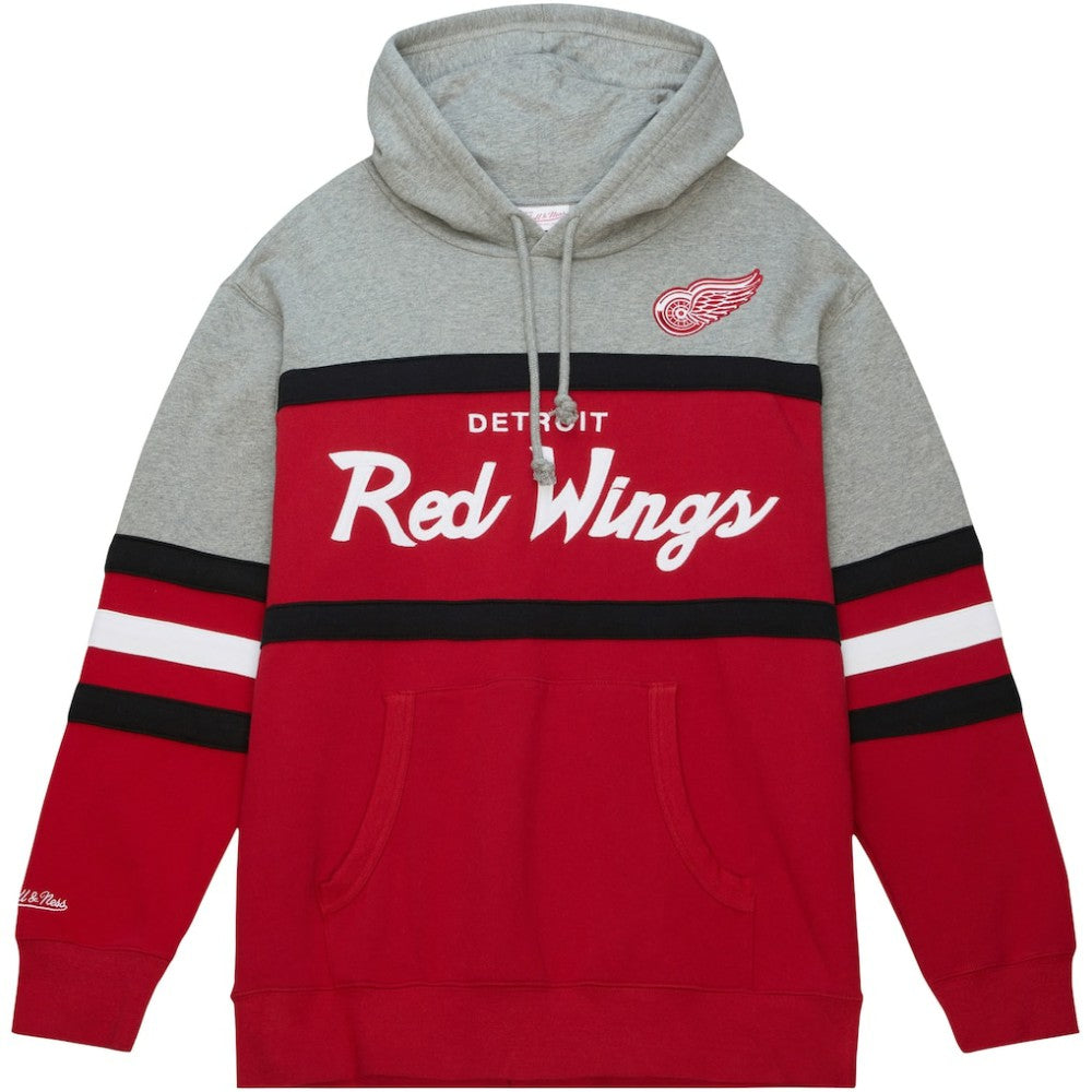 Detroit Red Wings Head Coach Pullover Hoodie - Red/Gray - NHL