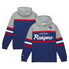 New York Rangers Head Coach Pullover Hoodie - Blue/Gray - NHL