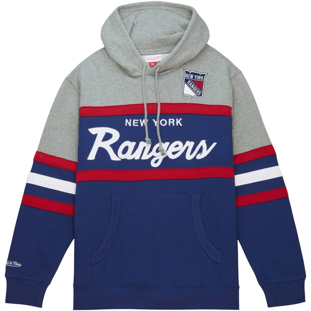 New York Rangers Head Coach Pullover Hoodie - Blue/Gray - NHL