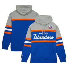 New York Islanders Head Coach Pullover Hoodie - Royal/Gray - NHL